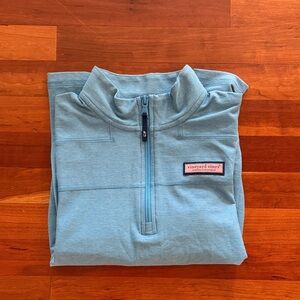 Vineyard Vines Kids Light Blue Half-Zip Pullover